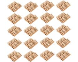 Mini houten wasknijpers, 400 stuks, 3,5 x 0,7 cm, ideaal voor knutselen, DIY decoratie en hobbyprojecten