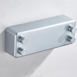 Droogrek Roestvrij - Waslijn Uittrekbaar - Kleding Drogen - Dubbele Intrekbare Lijnen - 23 x 6.5 cm - Zilver — thumbnail 3