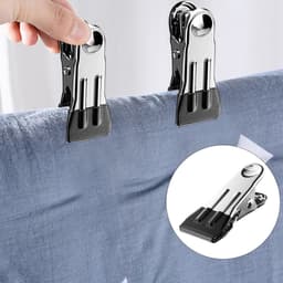 JHUBERS- Wasknijpers Roestvrij Staal - Set van 8 - Antislip Uiteinden - Robuuste Klemmen - Multifunctioneel - Vlekvrij Gebruik - Wasknijper — thumbnail 4
