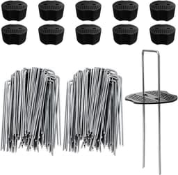 Grondankers met Ring - Haringen Tuin - Tuin Vastzetten - Roestvrij Gehard Staal - 100 Stuks - Zilver — thumbnail 1