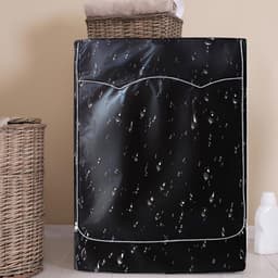 Wasmachine Hoes - 63*68*100 cm - Wasmachine Beschermhoes - Wasmachine Beschermer - Wasdroger Beschermhoes - Wasmachine Overtrek - Waterdicht, Zonwerend en Stofdicht - Stofhoes - voor toilet, badkamer, tuin, balkon - zwart — thumbnail 2