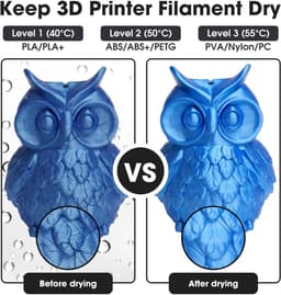 Filament Droogkast - Ontvochtiger Opslag - 3D Printen Verbeteren - Gepersonaliseerde Instellingen - 27cm Breed - Transparant Wit — thumbnail 5