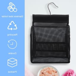 Set van 2 Kledingknijperzakken met Haken, Flexibele Hangorganizer voor Badkamer, Keuken en Kamperen, Opbergtas voor Kledingknijpers en Reisaccessoires — thumbnail 4