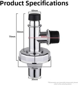 Wasmachine Afvoer Fitting - Afvoer Adapter - Dubbele Afvoer - Lekvrije Aansluiting - 40/50mm Buizen - Zilver — thumbnail 4