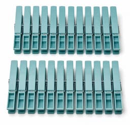 Wasknijpers JACYE - Turquoise - Kunststof - 24 Stuks - Knijper - Wassen - Was - Knijpers — thumbnail 2