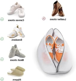 Dailygoods - Waszak voor Schoenen - 2-delige Mesh Waszak - Bescherming en Duurzaam - Schoenen Bewaren - Wasbescherming - Handig voor Wassen - Geschikt... — thumbnail 2