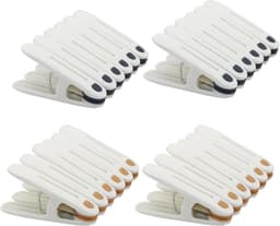 Winddichte wasknijpers set van 24 stuks, stevige plastic knijpers met antislip silicone voor kleding, handdoeken en sokken — thumbnail 1