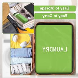 Waterdichte Waszakken voor Vuile Kleding - 4 Stuks in 3 Maten, Ideaal voor Zwemmen, Yoga en Reizen, Vouwbare Opbergzakken voor Gezinnen — thumbnail 4