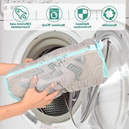 Set van 2 Herbruikbare Schoenwaszakken voor de Wasmachine met Rits, Ideaal voor Sneakers en Sportschoenen, 360 Graden Bescherming tijdens het Wassen — thumbnail 2