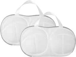 Waszak voor lingerie en ondergoed - 2-pack netwaszakken met draaghandvat voor de wasmachine, anti-deformatie en bescherming voor beha's en kleding — thumbnail 1