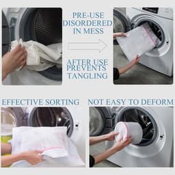 - Waszak voor wasmachine met ritssluiting - ideaal voor beha's, gevoelige kleding, mantels, blouses, schoenen, sokken, babykleding, enz. — thumbnail 2