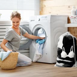 NORDIX Waszak Groot XL - 60x90CM - Waszakken - 6 Stuks - Laundry Bag - Wasnet - Waszakje - Treksysteem - Trekbandsluiting - Polyester - Schoenenzak - WHITE — thumbnail 2