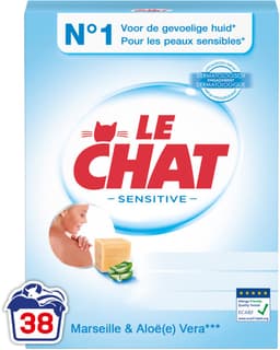 Le Chat Marseille & Aloe Vera Waspoeder – Wasmiddel Poeder – Marseille Zeep & Aloe Vera – Krachtige Reiniging – Dermatologisch Getest – Voordeelverpakking – 4 x 2,28 kg – 152 Wasbeurten — thumbnail 2