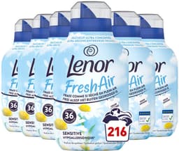 Lenor Wasverzachter Fresh Air Sensitive 36 Wasbeurten - 6 x 504 ml - Voordeelverpakking — thumbnail 4