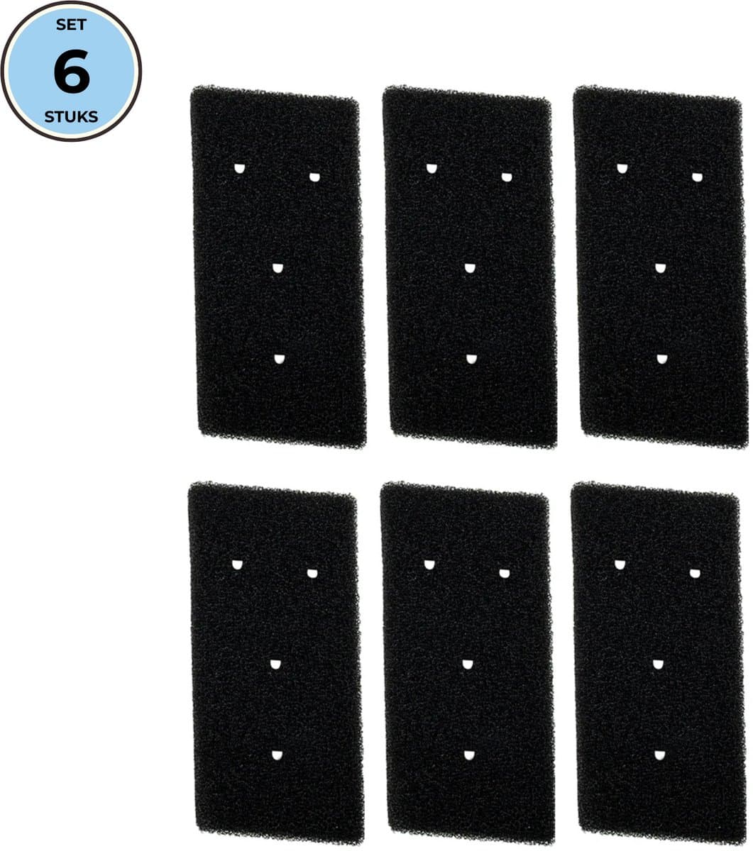 Bramokava 6x Filter geschikt voor Droger Whirlpool Bauknecht Ignis ( met 4 gaatjes) - 481010345281 - 8015250474909 - 481010716911 - Spons Foam Schuim — afbeelding 1