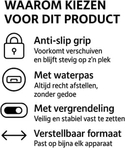 JustValue - Wasmachine Verhoger - Met Waterpas - Droger - Koelkast - Kast - Vriezer - Witgoed - Universeel - Verstelbaar - Opbouwsokkel - Opbouwmeubel — thumbnail 3