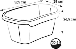 Wasmand met heupsteun - 30,5 l - Ergonomisch en veelzijdig — thumbnail 2