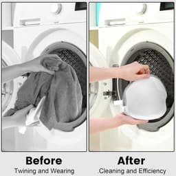 Waszak voor ondergoed - speciale tas voor het wassen van bh's - anti-vervormingszak voor het reinigen van bh's - machinewasbare netzak voor wassen en beschermen - (wit) — thumbnail 4