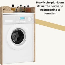 Wasmachine Kast / Wasmachine Ombouw / Wasmachine Meubel FIN / Sonoma Eik - Wit / AKORD Furniture Factory / 64 x 98 x 50 cm — thumbnail 3