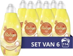 Robijn - Vloeibaar Wasmiddel - Zwitsal - Klein & Krachtig - 6 flessen - 114 wasbeurten - Voordeelverpakking — thumbnail 1