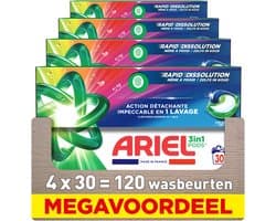 Ariel 3in1 Wasmiddel Pods Kleur- 4 x 30 stuks - 120 wasbeurten