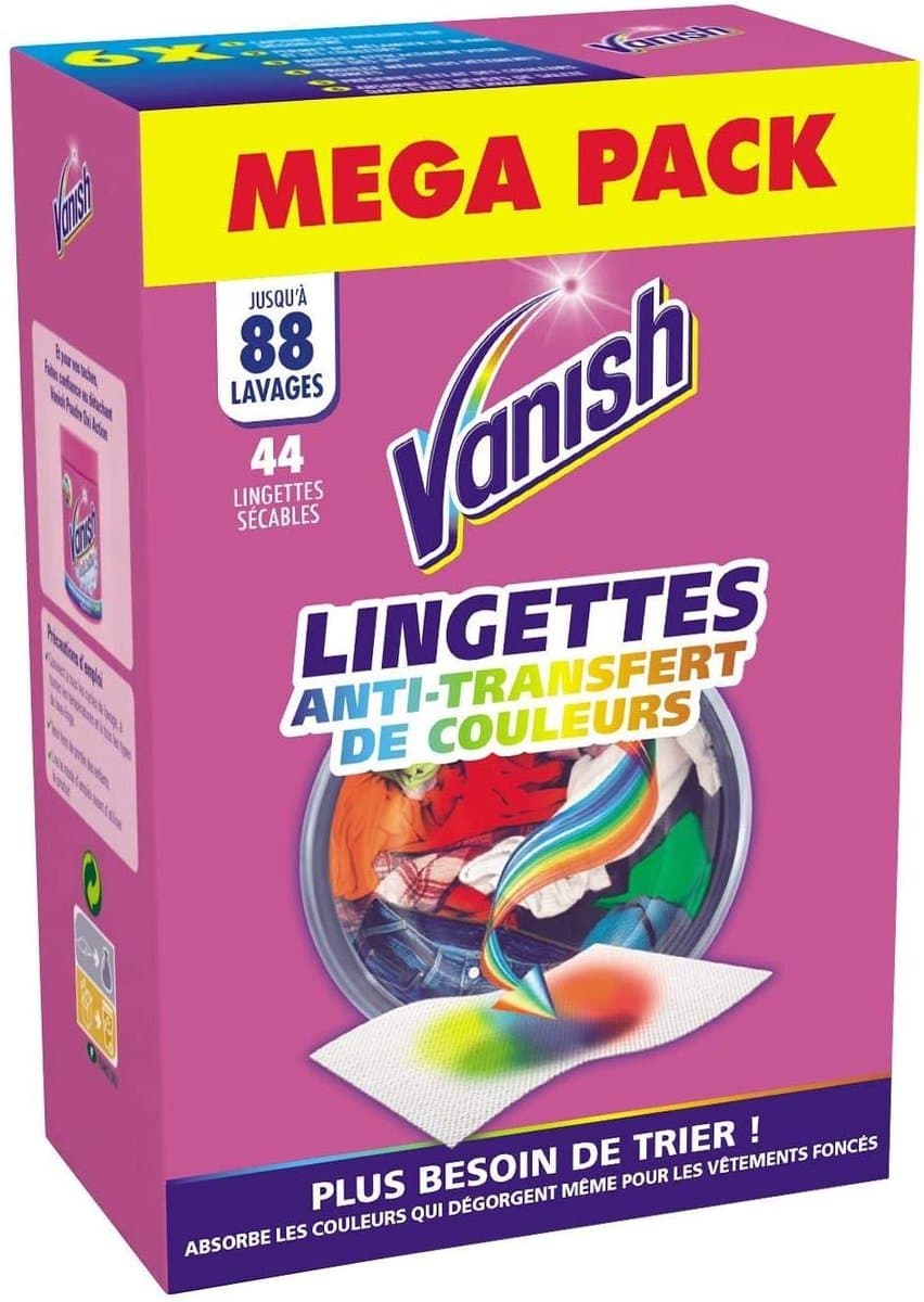 Vanish lingettes Antiflecken de Farben x 44 – Lot de 2 — afbeelding 1