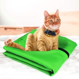 Waszakken voor huisdieren - Waszakken van twill polyester - Grote waszakken met rits - Voorkomt dat waszakken verstopt raken door dierenhaar - Waszakken voor huisdierendekens - Geweldig voor honden en katten (65x70cm) - groente-M — thumbnail 2