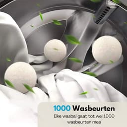 Boncy® Drogerballen - 9 Stuks Droogballen voor Wasdrogers - 100% Nieuw Zeelandse Schapenwol Wasdrogerballen - Energiebesparend & Duurzaam Cadeau - Wasballen voor Wasdroger Droogtrommel - Dryer Balls Wol Droger Ballen - Wasbol Wasbollen - Wit — thumbnail 4