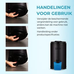 Lodgy® - Centrifuge - Droogzwierder - Centrifuge voor Wasgoed - Mini Wasdroger - Zwart — thumbnail 5