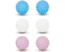 Famanu 6 stuks wasmachine droger bal, wasbal voor wasmachine, droger ballen voor wasdroger, herbruikbaar, voor het reinigen van huiskleding