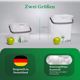 Novaliv Voordeelset Wasmiddeldoos met deksel 4 liter + 7 liter I Transparant I Doos Waspoeder Opbergdoos met handvat Wasmiddel Opbergdoos Wasmiddelcontainer Waspoedercontainer — thumbnail 3