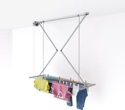 Foxydry Mini 152 cm plafond droogrek - handbediend - 11,5 m drooglengte - grijs — thumbnail 1