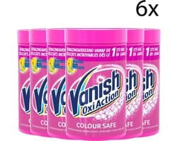 Vanish Oxi Action Colour Safe Base Poeder - Voor Witte en Gekleurde Was - 1,5kg x6