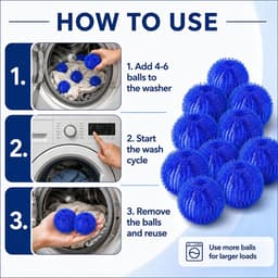 YAGXIG Haarvanger voor de wasmachine - Verwijdert dierenharen uit de was - Zeer efficiënte haarvanger voor katten en honden - Geschikt voor kleding, lakens, handdoeken en fleece dekens - Zacht voor stoffen - Verpakking van 12 stuks — thumbnail 2