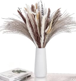 Gedroogde pampasgras, gedroogde bloemen, elegante pampasgras-decoratie, droogbloemen herfst, ideaal voor boho-woonkamers, slaapkamers, kantoren, bruiloften, feesten en vazen — thumbnail 1