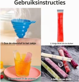 Wegwerp IJszakjes - Transparant - 27,8 x 5,5 cm - Voedselveilige Materialen - Voor Zelfgemaakt IJs — thumbnail 2