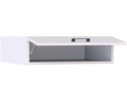 Roomart Opzetkast voor Wasmachine Ombouwkast 67x22 cm - Opzetkast met Lade - Wit