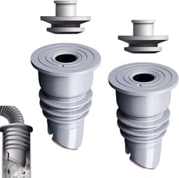 2 stuks - 35-40mm Wasmachine Afdichting Slangstop - Grijs - Afvoerslang voor Wasmachine Afvoerslangafdichting Wasmachine — thumbnail 1
