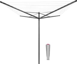 Brabantia Topspinner Droogmolen - met Metalen Grondanker - 50 m - Anthracite — thumbnail 1