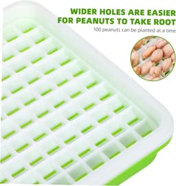 1set Planting Starter Tray Hydroponische Kweekdoos Voor Groenten Voor Thuis Tuinieren Balkon Groentetuin Duurzaam Kweektray Voor Mungboon Spruiten — thumbnail 2