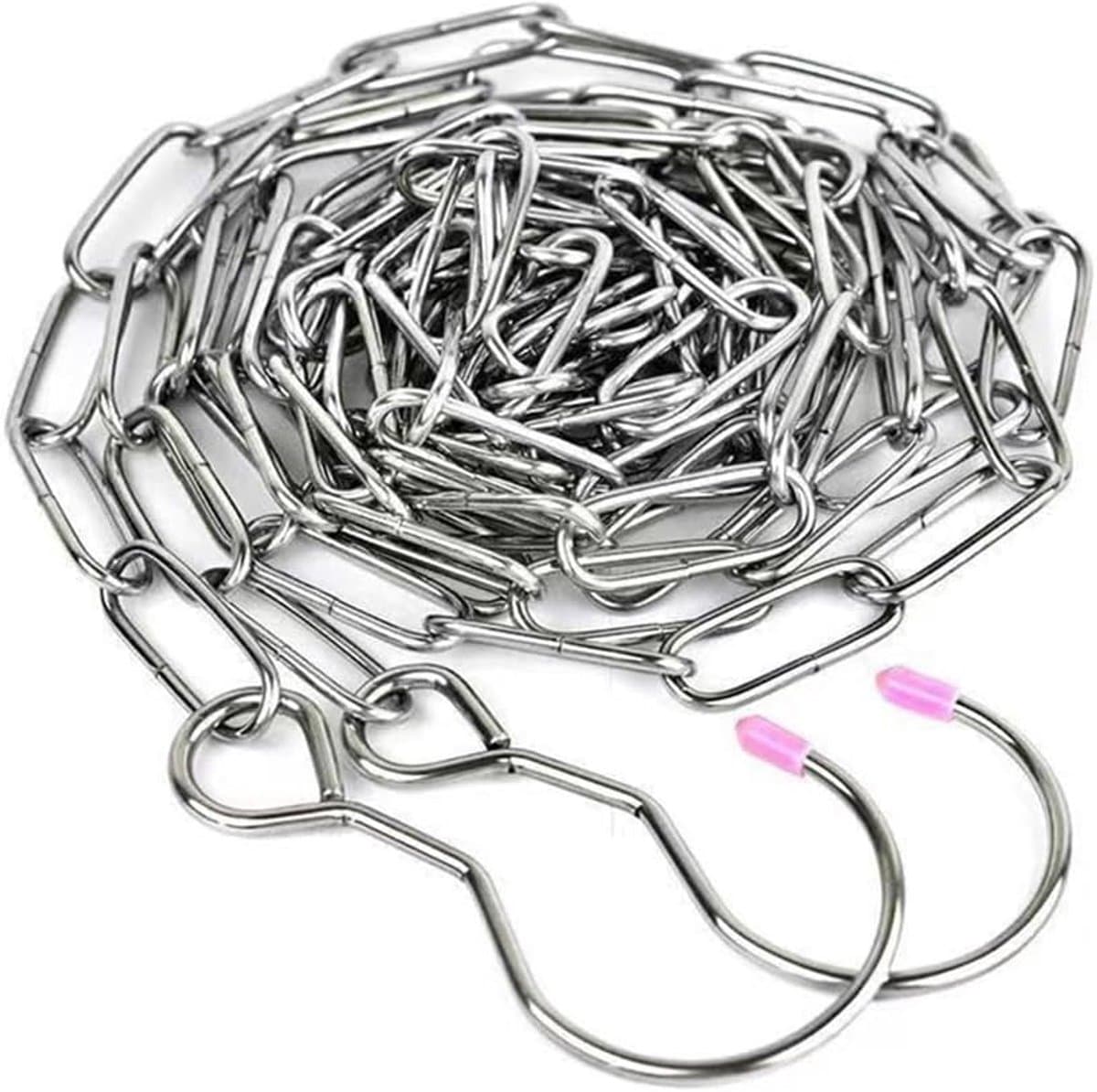 3M/4M/5M RVS Waslijn, Diameter 3mm Heavy Duty Waslijn voor Binnen en Outdoor met 2 STKS Haak, Draagbare Waslijnen Roestbestendig en Weerbestendig — afbeelding 1