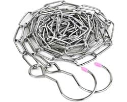 3M/4M/5M RVS Waslijn, Diameter 3mm Heavy Duty Waslijn voor Binnen en Outdoor met 2 STKS Haak, Draagbare Waslijnen Roestbestendig en Weerbestendig