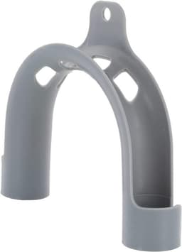 SnelShoppen - Universele 180° Houder voor Afvoerslang in Wasmachine en Vaatwasser - Grijze PVC Ophangbeugel - 155mm x 118mm x 26mm — thumbnail 3