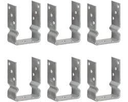 vidaXL - Grondankers - 6 - st - 10x6x15 - cm - gegalvaniseerd - staal - zilverkleurig