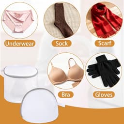 Set van 4 wasnetten voor lingerie, bh's en delicate kleding, wasbescherming met rits, ideaal voor het wassen van ondergoed en fijne stoffen — thumbnail 2