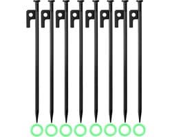 SnelShoppen - Pack van 8 Grondankers, Grondankers 30 cm, Stevige Metalen Haringen, Stormbestendig voor Outdoor Camping, Hiken, Tuin, Festiviteiten