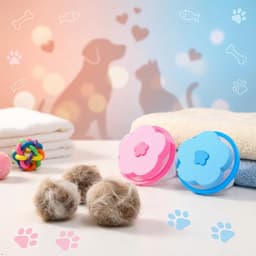 Huisdierhaarverwijderaar voor de wasmachine, drijvende pluizenfilter, verwijderaar van honden- en kattenhaar voor de was, kegelvormige pluizenfilterzakjes voor de wasmachine, haarvanger, blauw/roze, 6 stuks — thumbnail 5