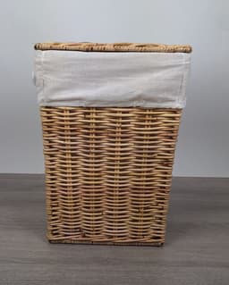 MigoStyling - Wasmand - Met binnenzak - Rechthoek - Riet - Rotan - Naturel - 38x30xH58 — thumbnail 2