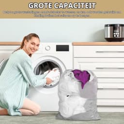 Grote Wasnetten XXL 60 x 90 cm - Waszak voor Wasmachine, Ideaal voor Kleding, Handdoeken en Dekens — thumbnail 4