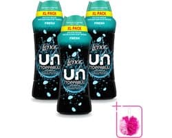 3 x Lenor Unstoppables - Geurbooster - Fris - Non-Stop Frisheid - Grootverpakking - Bulkverpakking - Geurbooster - Douchemop - Frisheid